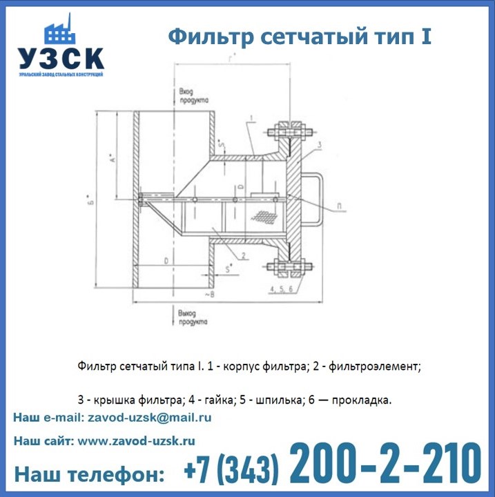 Фильтр сетчатый ФС по Т-ММ-11-2003 в Джалал-абаде