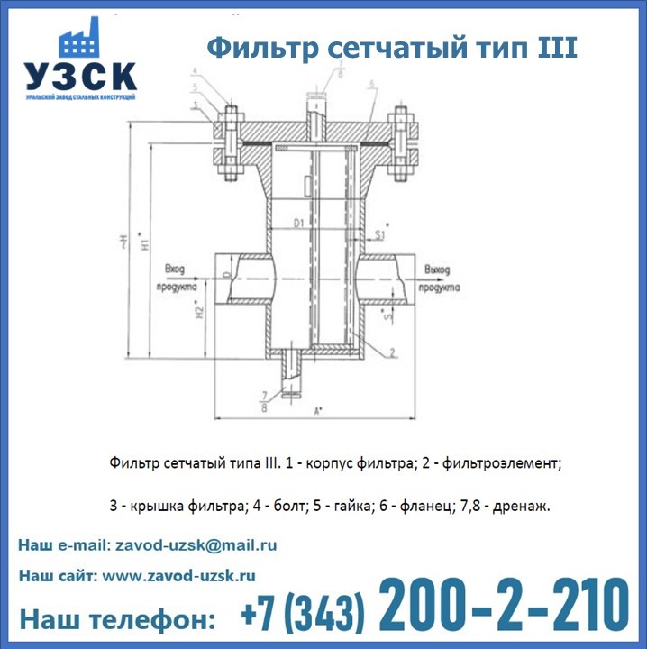 Фильтр сетчатый ФС по Т-ММ-11-2003 в Джалал-абаде