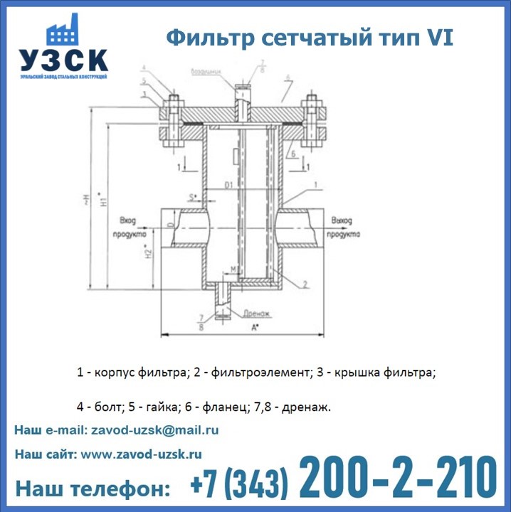 Фильтр сетчатый ФС по Т-ММ-11-2003 в Джалал-абаде
